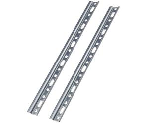 Gedotec Cabinet Hanger Galvanised Steel H10323 | Pack of 2 Cupboard Holders for Screwing Length: 25.7 x 2.6 cm | Furniture Hanger | Metal Hanging Rail | Cabinet Support | Stable | Cabinet Support |