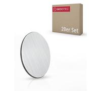 Gedotec Capfix Self-Adhesive Cover Caps - Paintable Anodised Aluminium, 13 mm Diameter - Plastic Covers for Drill Holes and Screws - Pack of 20 Round Caps