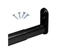 Gedotec Closet rail Clothes rail black | TELEMAGIC | Extendable telescopic rail 600-900 mm | 22 x 15 mm steel with METAL suspension | flexible telescopic wardrobe rail wall mounting