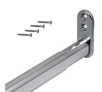 Gedotec Closet rod extendable 60-90 cm I TELEMAGIC I Clothes rail 600-900 mm silver I flexible telescopic rod steel 22 x 15 mm I Premium hanger I Closet rod for wall mounting