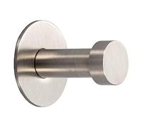 Gedotec Coat Hook Stainless Steel Coat Hook Door - Coat Hook & Wall Mounting - UP-25 | Depth: 32 mm | Brushed Stainless Steel | Hook for Concealed Fixing | 1 Piece - Wall Hook with Screws