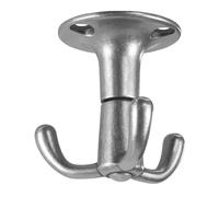 Gedotec Coat Hook Triple for Coat Rack - Pegasi | Swivel Hook Kitchen & Wardrobe | Polished Chrome | Aluminum | 1 Piece - Under-Cabinet or Ceiling mounting