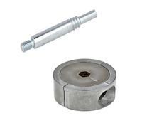 Gedotec Connecting Fitting Large for Furniture | 1 Set Eccentric Furniture Connector 84 mm Including Screw-in Dowels and Connecting Screw | Fuerte | Cam Fitting Zinc Die-Cast