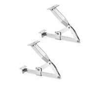 Gedotec Couch Support for Raised Bed 300 mm | Adjustable Couch Fitting | 18-Level Flap Support | Galvanized Steel Flap Fitting | 1 Pair - Adjustable Fittings for beds & couches