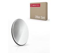 Gedotec Cover caps for screws chrome D: 13 mm [SELF-ADHESIVE] 20 plastic caps for screws Cover caps for drill holes I Screw cover wood I Screw caps for screw heads
