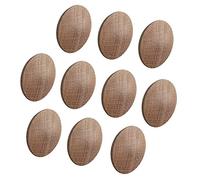 Gedotec Cover Caps MINIFIX Hole Covers Wood for Blind Bore Diameter 35 mm | Solid Wood Natural Oak | Total Diameter 38 mm | Caps Round for Pressing | Pack of 10 - Screw Caps for Furniture