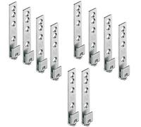 Gedotec Cupboard Hanger - Metal Hanger for Wall Rail Unit | Galvanised Steel | Load Capacity: 120 kg | 12 Pieces