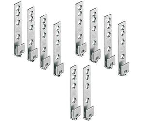 Gedotec Cupboard Hanger - Metal Hanger for Wall Rail Unit | Galvanised Steel | Load Capacity: 120 kg | 12 Pieces