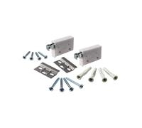 Gedotec Cupboard hanger with mounting rail white | Load capacity 150 kg | 1 complete set - Furniture hanger with support plate & wall unit mounting material | H10630 | Cupboard brackets and wall rails