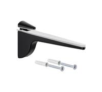 Gedotec Design Shelf Bracket - Black matt | 1 Piece - Heavy Duty Shelf Bracket | Pinocchio | Metal Wall Shelf | Heavy Duty Shelf Support with Load Capacity up to 50 kg | Shelf Support