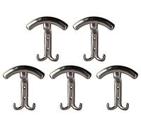 Gedotec® Designer Clothes Hooks/Coat hooks larissa| 141 x 50 mm Wall Clothes Hooks Stainless Steel Finish - Ideal for your wardrobe wall Brand Quality for Living Room, Modell Carina