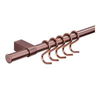 Gedotec Designer Kitchen Rails Wall Railing System Kitchen | Brass Bronze Matt | Rail Set Length 900 mm | Rail System with 5 S-Hooks with Mounting Material | 1 Complete Set - Metal Kitchen Rail