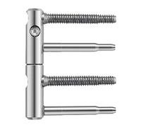 Gedotec Door Hinges 3D-Adjustable Drill-in Hinge 2-Part | Rollers ø 15 mm | Hinge for Wooden & Interior Doors | galvanised Steel | Model 11R 15-001 | 1 piece
