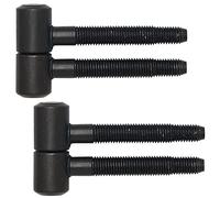 Gedotec Door Hinges for Interior Doors Renovation Hinges 2-Part Drill-in Hinges for rebated Wooden Doors | Size ø 16 mm | Black Burnished Metal | Load Capacity up to 40 kg