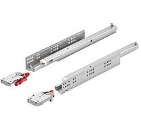 Gedotec Drawer Runners Full Extension 300 mm Drawer Slide with Damping | Telescopic Matrix Runner UM A30 | Load Capacity 30 kg | Rails for Wooden Drawers | 1 Pair - Pull-Out with Couplings