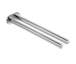 Gedotec Extendable Handtowel Rod | Towel Bars Made from Durable, Polished & Chrome-Plated Aluminium | model TOWELL | Wall Mounted Towel Rack for All Kinds of Bathrooms | with 2 Rods | 1 Piece
