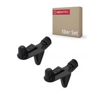 Gedotec FIX PRO Shelf Brackets Wooden Floor Angle Shelf Support Metal Shelf Support for Furniture Black Matt Steel Pen with Pins Pack of 10