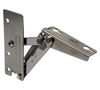 Gedotec Folding Hinge - Grass Kinvaro T-57 | 1 Piece Folding Fitting Left - Nickel-Plated Metal | Automatic Swivel-up Mechanism with 240 N | Folding Hinge with Locking Mechanism