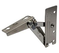 Gedotec Folding Hinge - Grass Kinvaro T-57 | 1 Piece Folding Fitting Right - Nickel-Plated Metal | Automatic Swivel-up Mechanism with 240 N | Folding Hinge with Locking Mechanism