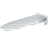 Gedotec Folding Ironing Board Ironfix Premium Ironing Board with Grey Stripes Folding Table Rotatable by 180 Degrees | RAL 9016 Steel | Wall-Mounted Ironing Board Brand Quality for Your Living Room