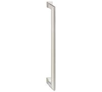 Gedotec Furniture Handle, Sliding Door, Rod Handle, Folding Door Handle, Oval for Folding Sliding Doors, Silver on, Round, Stainless Steel Look, 1 Piece, Design Door Handle for Folding Door cabinets