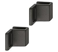 Gedotec Glass Door Handle Cabinet Furniture Handles for Glass Doors - Pull Handle for Clamping - Glass Thickness 4-6 mm - Zinc die-cast Black - Handle for Cabinet Doors & Glass Doors - 2 Pieces -