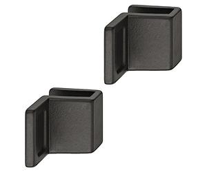 Gedotec Glass Door Handle Cabinet Furniture Handles for Glass Doors - Pull Handle for Clamping - Glass Thickness 4-6 mm - Zinc die-cast Black - Handle for Cabinet Doors & Glass Doors - 2 Pieces -