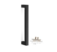 Gedotec Glass Door Handle Push Handle Sliding Door Handle Matt Black 320 mm | Metal, square shape, elegant door handle for wood and glass, mounting kit included on one or both sides