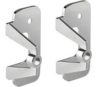 Gedotec Grump Attachment Handle Adaptor for Folding Sliding Doors Matt Chrome Furniture Handle for Cupboard Doors and Sliding Doors Pack of 2 Folding Door Handle Adaptor for Door Thickness 19 mm