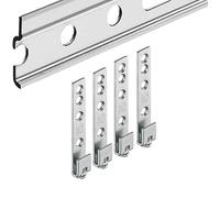 Gedotec H10282 Wall Rail Wall Cabinet with Cabinet Hanger for Hanging - Length 1250 mm Galvanised Steel 1 Set of Cupboard Hanger for Wall Mounting without Screws