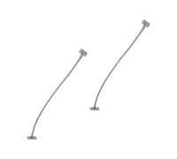 Gedotec H3951 Silver Plastic Bracket - 200mm - Pack of 2 - Modern Style - Door & Flap Holder for Wardrobe, Kitchen, Bathroom & Bar Compartments