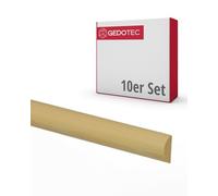 Gedotec Half-Round Stick - Wooden Planks for Building and Crafting Made of softwood 100 cm | 10 Pieces 15 mm | Basic | Versatile Decorative Moulding and Wood for Crafting Various Objects | Wooden mo