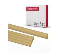 Gedotec Half-Round Stick - Wooden Planks for Building and Crafting Made of softwood 100 cm | 5 Pieces 10 mm | Basic | Versatile Decorative Moulding and Wood for Crafting Various Objects | Wooden mou