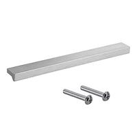 Gedotec Handle Strip Aluminium Solid | Drawer Handle in Silver | Angel | Designer Furniture Handle for Drawers with Length: 300 mm | Cupboard Door Handle | 1 Piece - Aluminium Drawer Handle