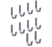 Gedotec Heavy Duty Metal Wall Hooks, Steel, Galvanised, 80 x 110 mm, 10 Pieces, Wall Mount, Organizer Hooks for Tools & Devices