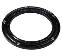 Gedotec Heavy Duty Rotating Fitting 360° Rotating Plate Diameter 230 mm Plastic Black Pressure Ball Bearing Load 200 kg Screw Ring for Furniture Set of 1, black