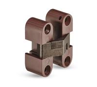 Gedotec Hinge Mount Door Hinge for Box Door Furniture Hinge Invisible H1964 11 x 33 mm Brass Brown 180 ° 1 Piece