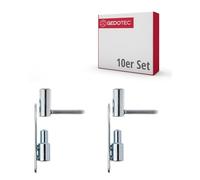 Gedotec Hinges - Renovation Hinges Door Hinges Made of Solid Steel - Galvanised | P50 | Pack of 10 Door Hinges for Drilling into Windows and Doors | Door Hinges for Wood and Plastic with Ball Bearing
