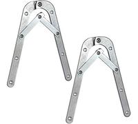 Gedotec Ladder Hinges with Lock | 2 Pieces | Bent Folding Hinges 250 x 21 mm | Galvanized Steel | for Screw Mounting | Made in Germany