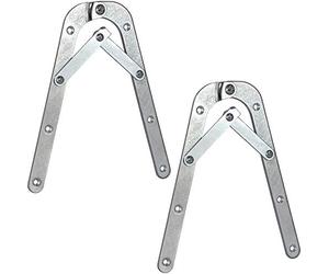 Gedotec Ladder Hinges with Lock | 2 Pieces | Bent Folding Hinges 250 x 21 mm | Galvanized Steel | for Screw Mounting | Made in Germany