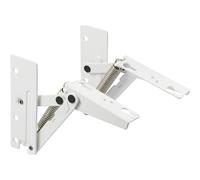 Gedotec Lift-up Fitting Grass Kinvaro T-57 | 1 Pair Left + Right Flap Holder | Automatic Lift-up Mechanism with 240 N Flap Fitting Lid Support Metal White matt for Kitchen, Furniture