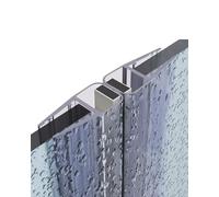 Gedotec Magnetic Shower Lip Seal for Shower Doors Water-Repellent - 1 Pair Magnetic Seal 180° without Stop - Magnetic Shower Seal PVC Length: 2 m - Shower Seal 6 mm - 8 mm - Shower Cubicle Seals