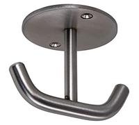 GedoTec Modern Rotary Hook four-hook Coat hook from Stainless steel stainless steel Model MAJOR 4-ply hook rotating Coat hook Stainless steel matt brushed Brand quality for Your Living area