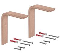 Gedotec Modern Wooden Console | Wall Bracket | Country | 200 x 150 mm | Shelf Support Beech | Angle Bracket | Shelf Holder Made of Solid Natural Wood | L Shape | 1 Piece - Console for Wall Mounting