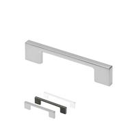 Gedotec Palermo Furniture Handle Full Metal Silver Matt with BA 320 mm | Handles for Kitchen Cabinets Including Fixings | Furniture Handles | Door Handles for Cupboards - Cupboard Handles