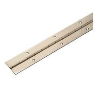 Gedotec Piano Hinge for screwing | Door Hinge Rolled Door Hinge Metal Nickel-Plated | 1500 x 20 mm | Robust Folding Hinge | Solid Silver | drilled Furniture Hinge | 1 Piece - Bar Hinge