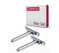 Gedotec Professional Invisible Shelf - Pack of 2 Shelf support Steel Shelf Rack Length: 100 mm/Height and Tilt Adjustable Support with Screw Mounting Plate | Shelf Shelf and Covered Wall Mounted
