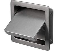 Gedotec Raso Folding Handle for Inleting in Shell Handle Kitchen Small | Inlet Handle with Flap | Nickel-Plated Metal | Handle Shell for Cabinets & Drawers | 1 Piece - Furniture Handle Square