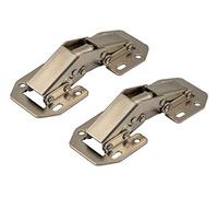 Gedotec Screw-On Hinge with Spring Hinge for Flaps and Cabinets Spring Hinge Easy On for Screwing Flap Hinge Galvanised Steel Pack of 2