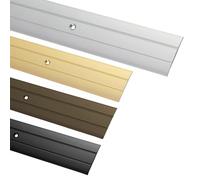 Gedotec Screw-on Transition Profile alu Silver 90 cm - Length 0,9 m Width 37 mm - Perforated Aluminium Transition Rail - Door Threshold Strip - Made in Germany